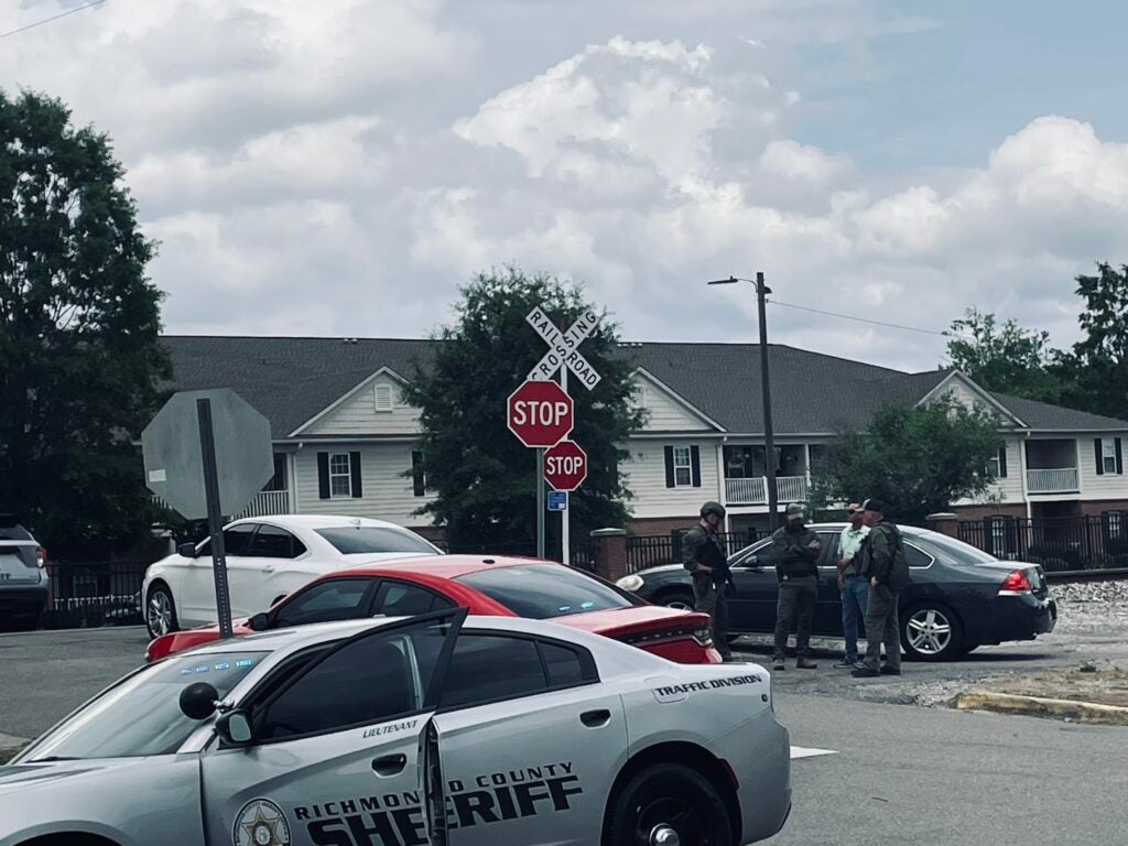 The Richmond County SWAT Team responded to a barricaded suspect on Hunter Street on Thursday, April 24. Staff photo by Skyler Andrews
