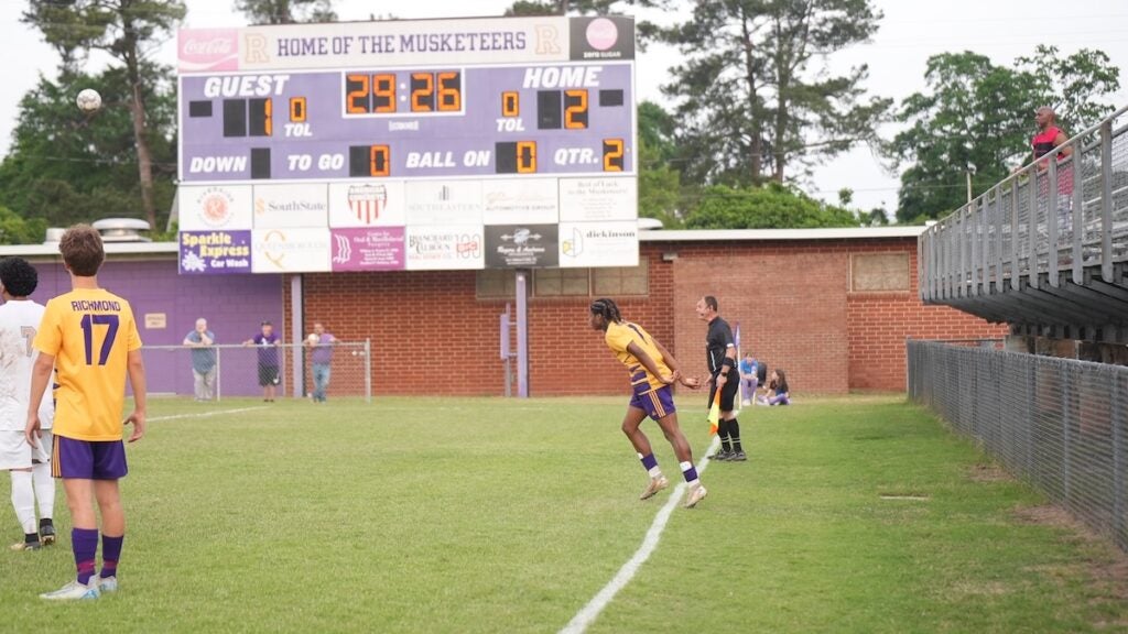 The Academy of Richmond County (ARC) boys soccer team defeated East Hall 5-2 in the first round of the GHSA class AAA playoffs on Friday, April 25. Photo by Teon Scott