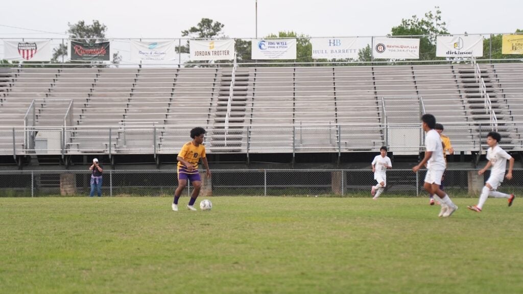 The Academy of Richmond County (ARC) boys soccer team defeated East Hall 5-2 in the first round of the GHSA class AAA playoffs on Friday, April 25. Photo by Teon Scott