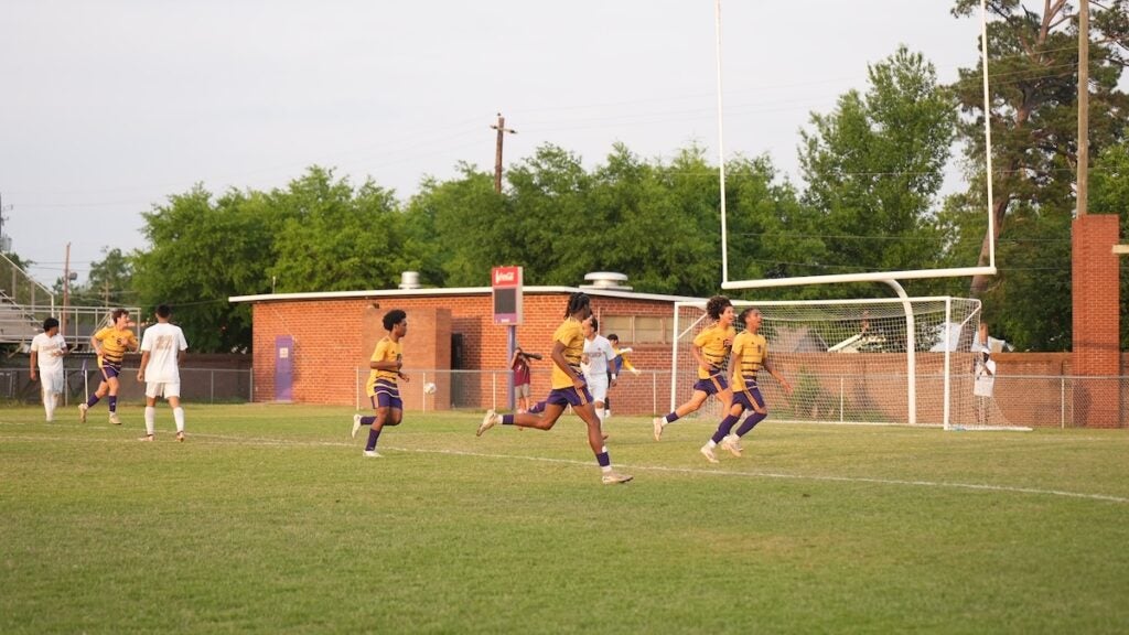 The Academy of Richmond County (ARC) boys soccer team defeated East Hall 5-2 in the first round of the GHSA class AAA playoffs on Friday, April 25. Photo by Teon Scott