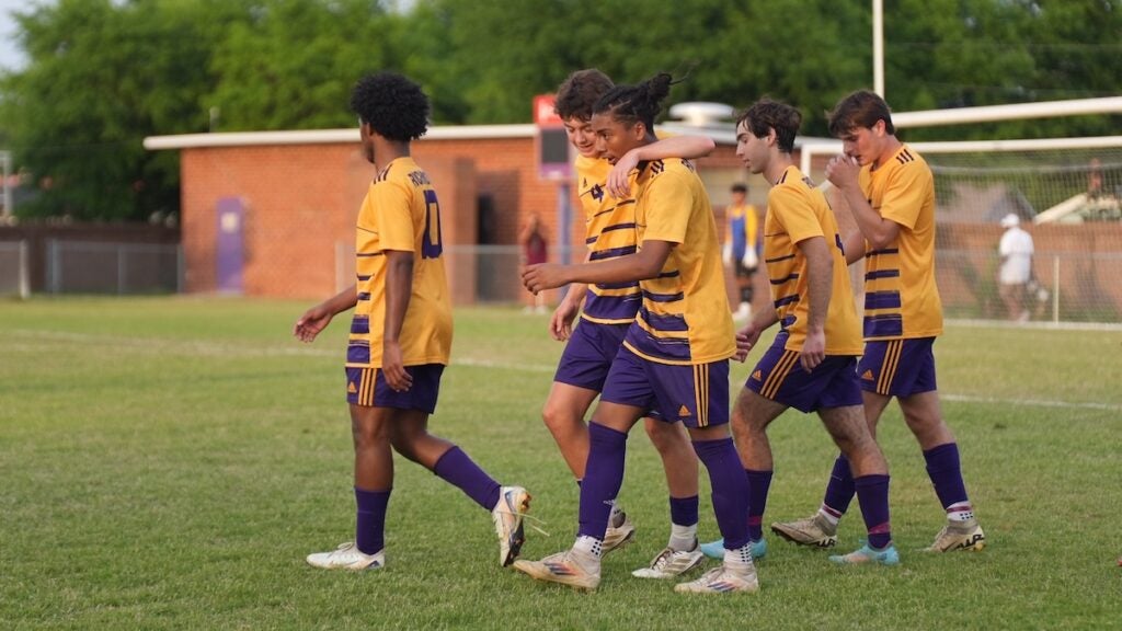 The Academy of Richmond County (ARC) boys soccer team defeated East Hall 5-2 in the first round of the GHSA class AAA playoffs on Friday, April 25. Photo by Teon Scott