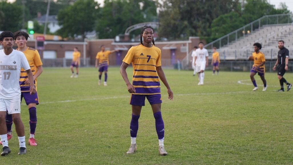 The Academy of Richmond County (ARC) boys soccer team defeated East Hall 5-2 in the first round of the GHSA class AAA playoffs on Friday, April 25. Photo by Teon Scott
