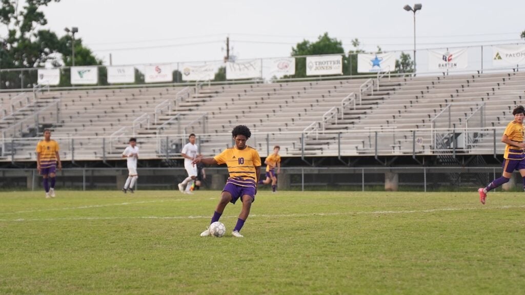 The Academy of Richmond County (ARC) boys soccer team defeated East Hall 5-2 in the first round of the GHSA class AAA playoffs on Friday, April 25. Photo by Teon Scott