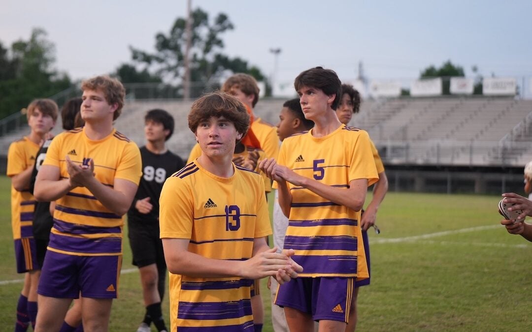 The Academy of Richmond County (ARC) boys soccer team defeated East Hall 5-2 in the first round of the GHSA class AAA playoffs on Friday, April 25. Photo by Teon Scott