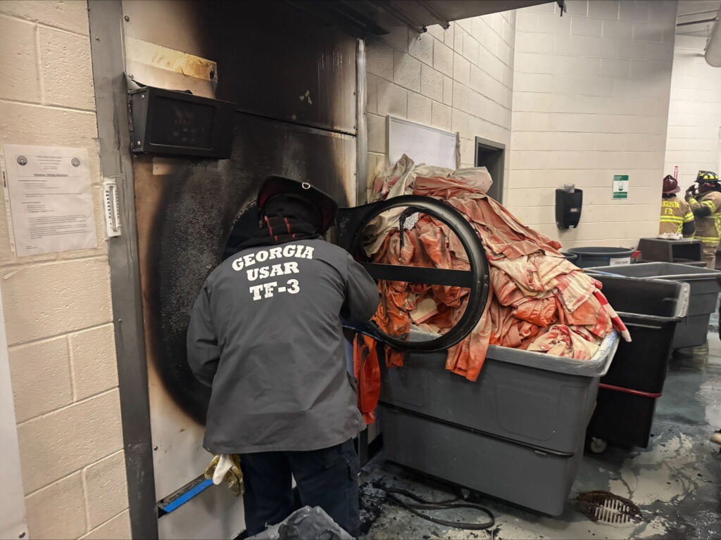 A dryer at the Webster B. Detention Center caught fire on Thursday, April 24. There were no injuries reported. Photo courtesy Richmond County Sheriff's Office