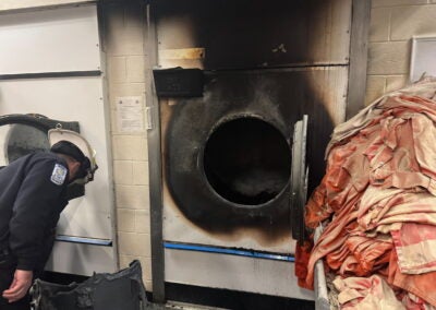 A dryer at the Webster B. Detention Center caught fire on Thursday, April 24. There were no injuries reported. Photo courtesy Richmond County Sheriff's Office