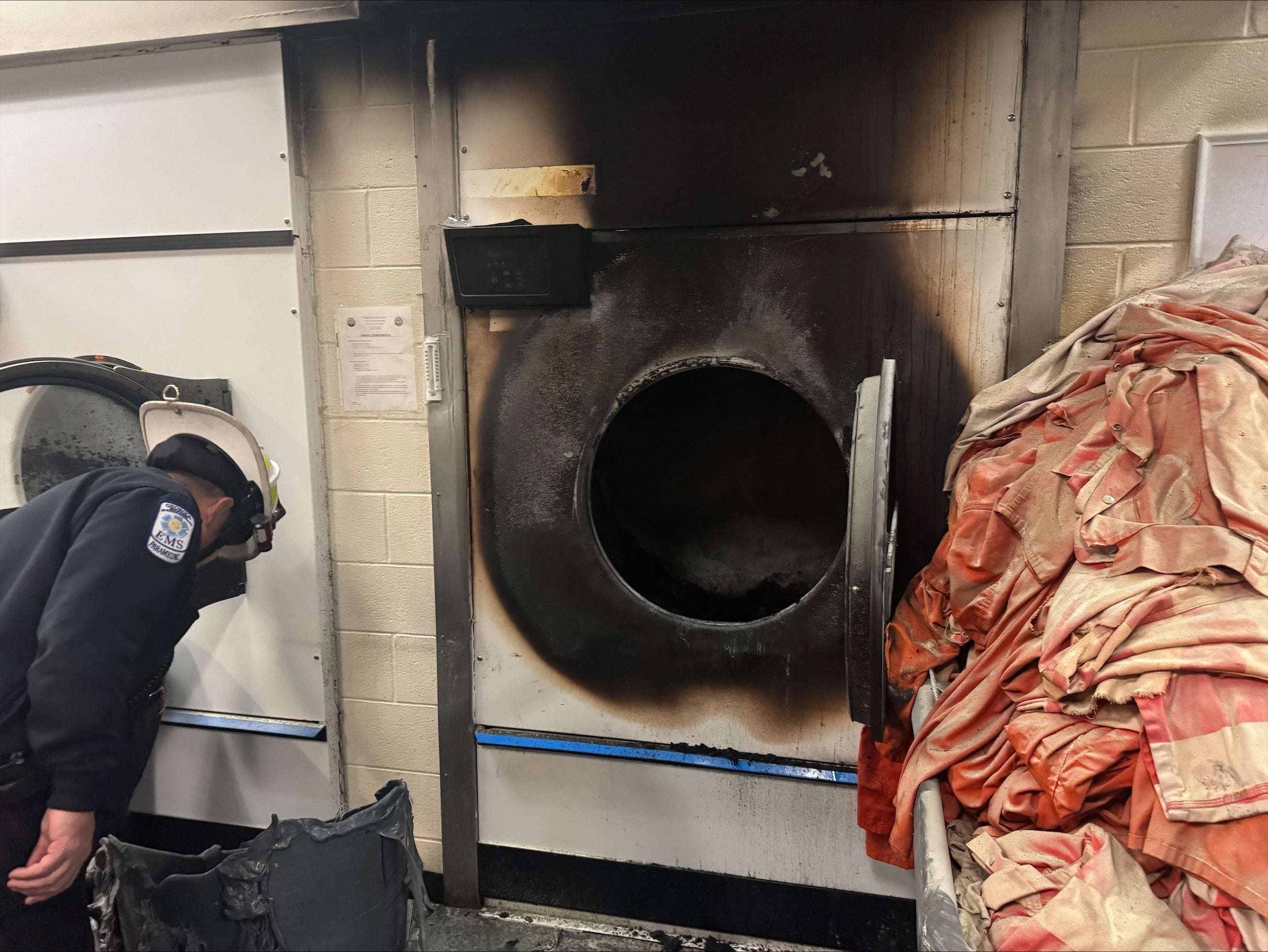A dryer at the Webster B. Detention Center caught fire on Thursday, April 24. There were no injuries reported. Photo courtesy Richmond County Sheriff's Office