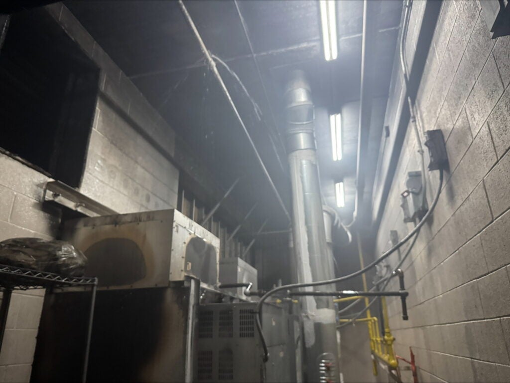 A dryer at the Webster B. Detention Center caught fire on Thursday, April 24. There were no injuries reported. Photo courtesy Richmond County Sheriff's Office