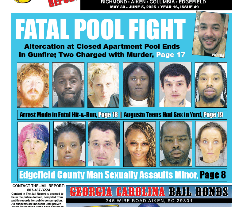 Front cover of the Jail Report for May 30th.