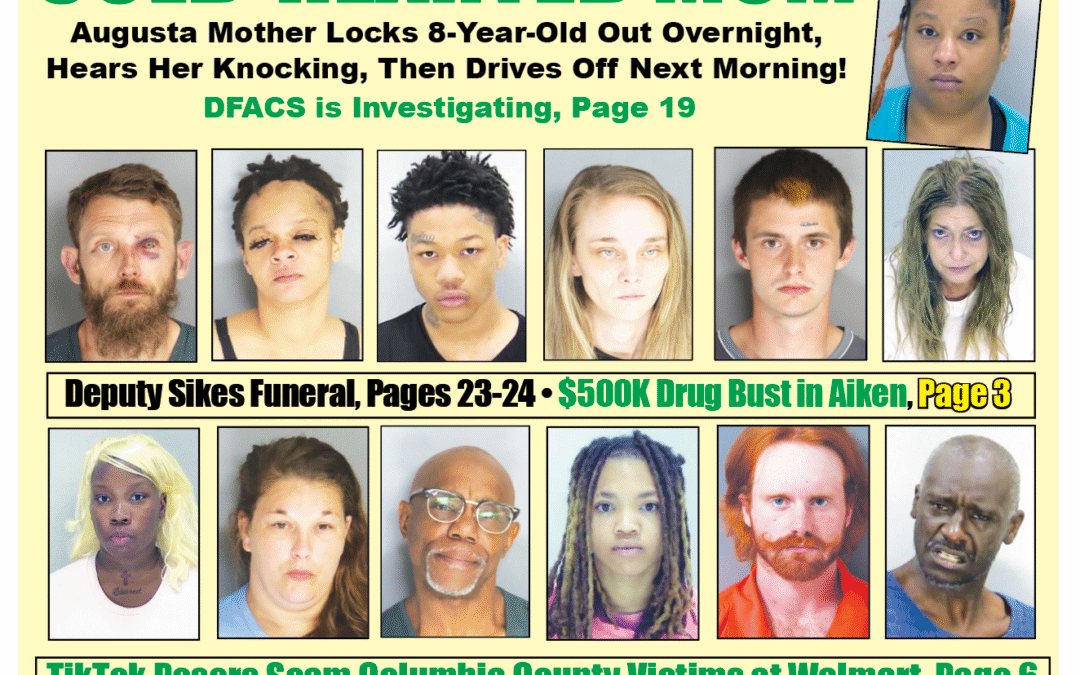 Front cover of the Jail Report for May 9th.