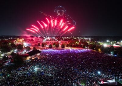 Thunder Over Evans was held on Saturday, May 17. The event included fireworks, pyrotechnics and a drone show. Staff photo by Sanjeev Singhal