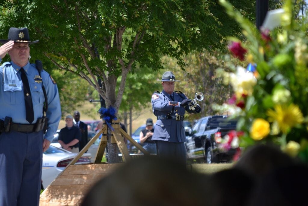 TAPS was played during the funeral for Deputy Brandon Sikes on Monday, May 5. Staff photo by Stephanie Hill