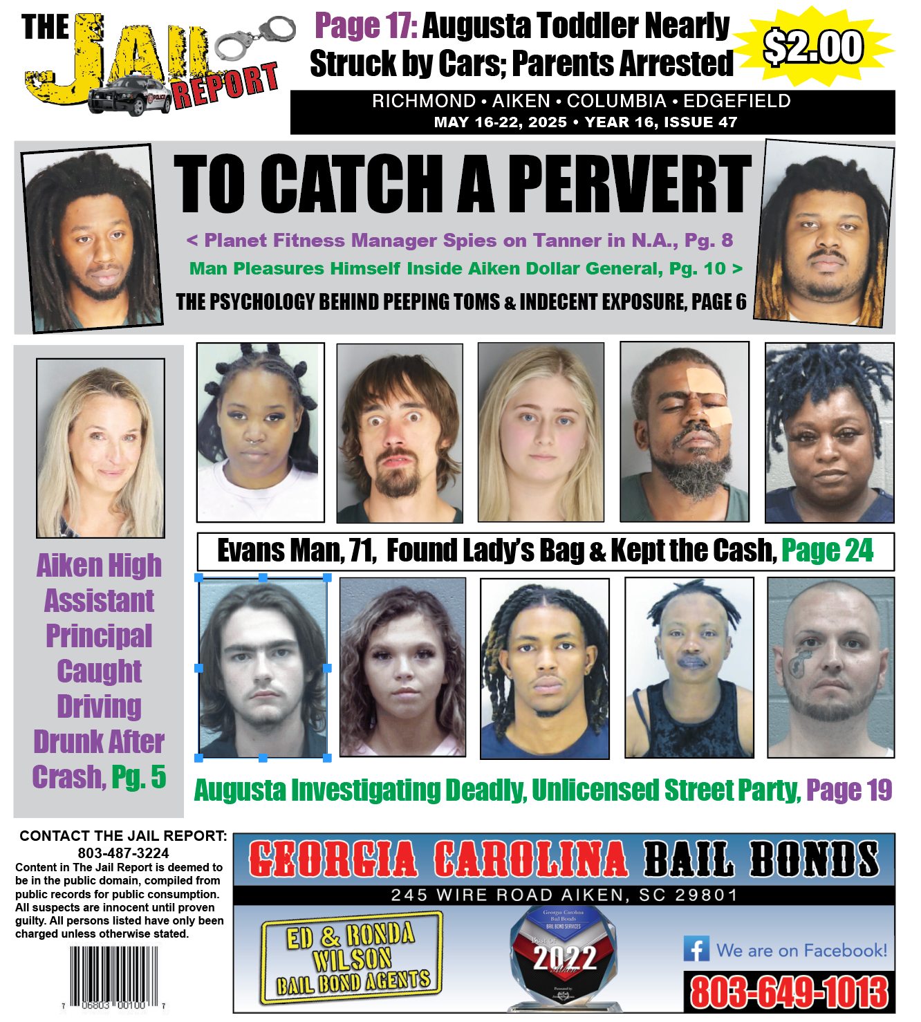Jail Report Cover – Week of May 16, 2025 Front cover of the jail report for May 16th 2025