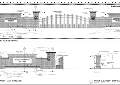 A rendering of the proposed gate at Augusta Prep. Photo from application