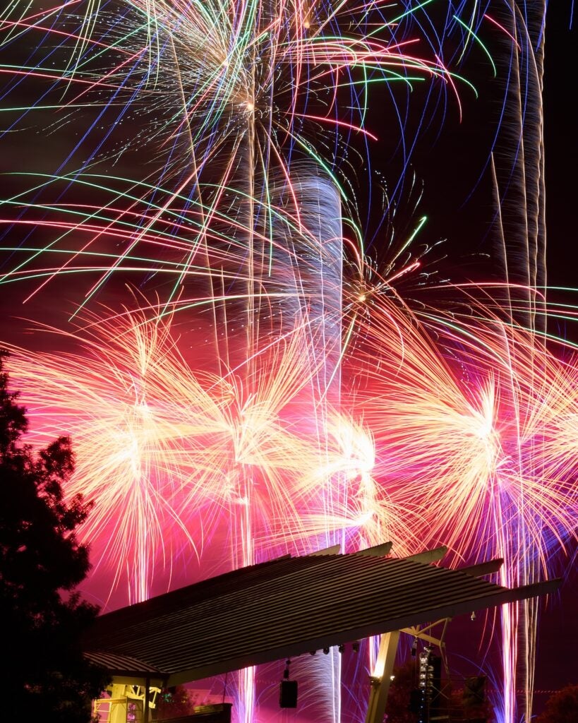 Thunder Over Evans was held on Saturday, May 17. The event included fireworks, pyrotechnics and a drone show. Staff photo by Sanjeev Singhal