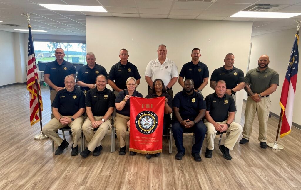 FBI LEEDA Trilogy Award recipients. Photo courtesy of Richmond County Sheriff's Office