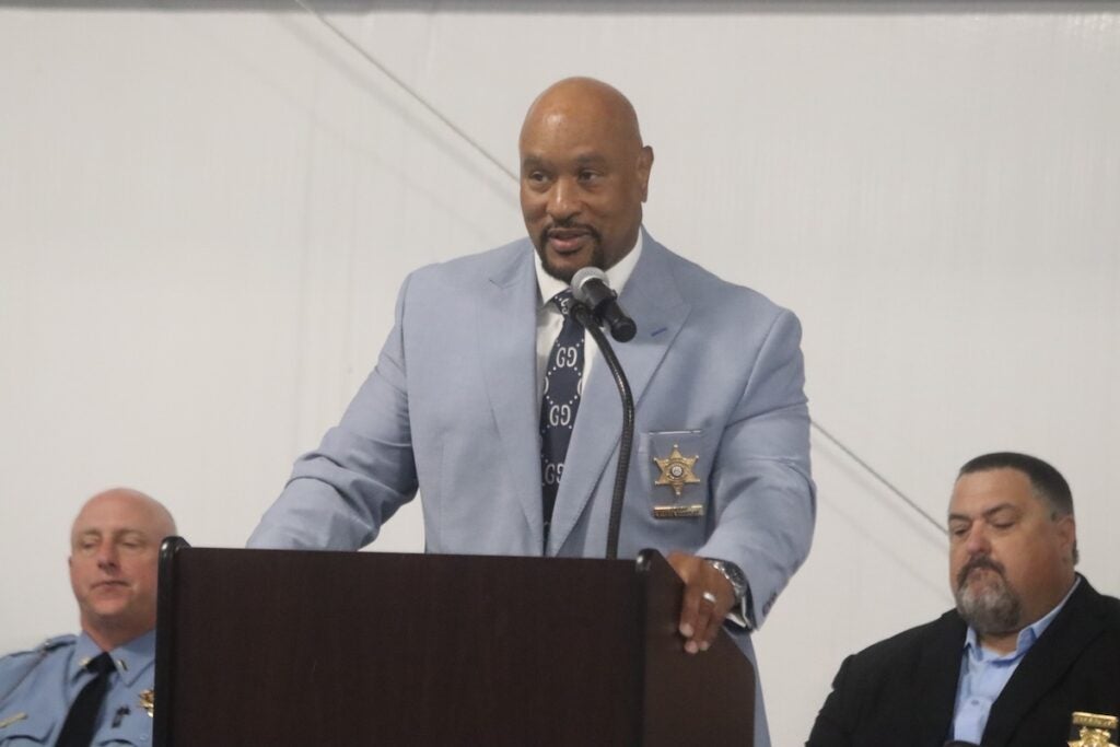 Richmond County Sheriff Eugene Brantley spoke at the academy graduation on Friday. Photo Courtesy Richmond County Sheriff's Office