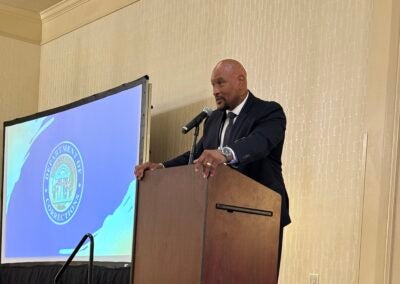 Sheriff Eugene Brantley spoke at the Prison Wardens conference. Photo courtesy of Richmond County Sheriff's Office