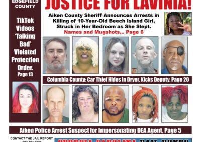 The front cover for the Jail Report for August 1st.