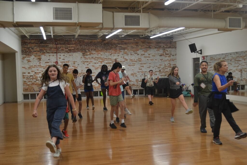 Campers dance during one of their classes at Camp Wonderland. Staff photo by Stephanie Hill