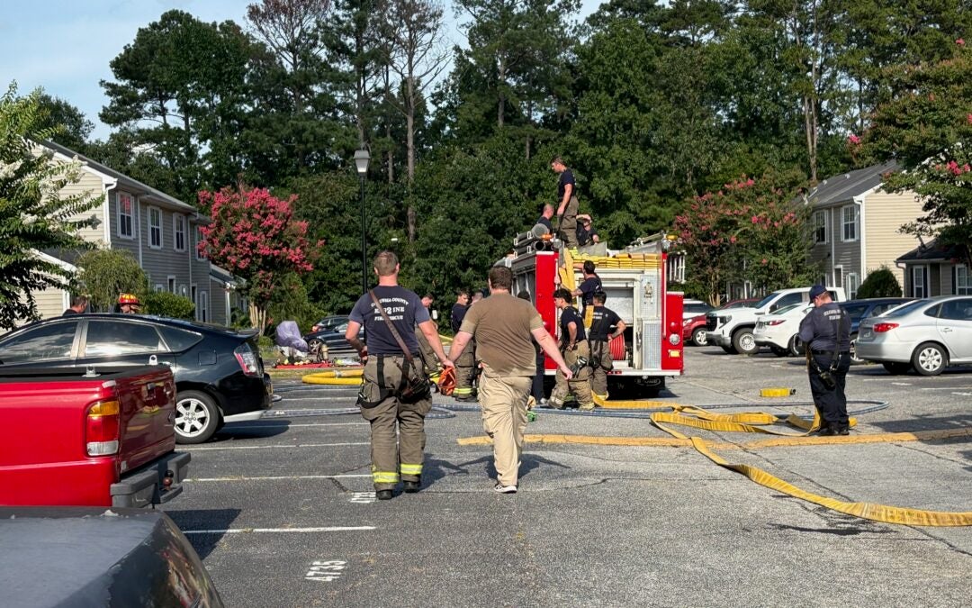 Columbia County Fire Rescue responded to a fire at a townhome on Brookwood Drive on Friday, July 18. Staff photo by Stephanie Hill