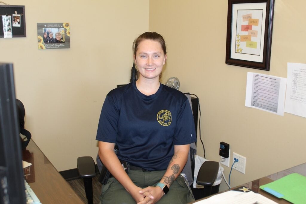 Crime Scene Technician Investigator Maddy Montoya analyzed the bone. Photo courtesy Richmond County Sheriff's Office