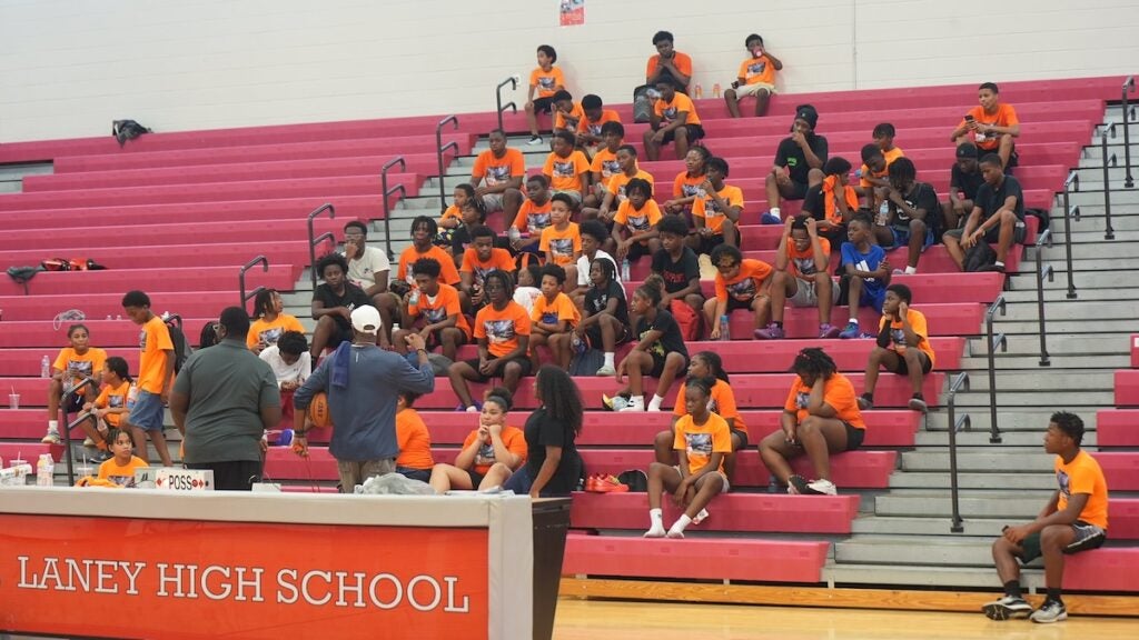 The Richmond County Sheriff's Office hosted a youth basketball camp earlier this week. Staff photo by Teon Scott