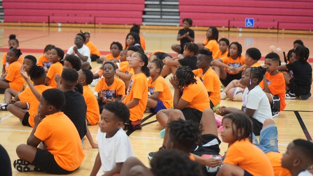 The Richmond County Sheriff's Office hosted a youth basketball camp earlier this week. Staff photo by Teon Scott