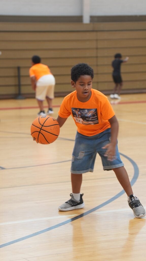 The Richmond County Sheriff's Office hosted a youth basketball camp earlier this week. Staff photo by Teon Scott