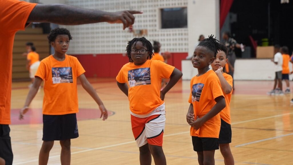 The Richmond County Sheriff's Office hosted a youth basketball camp earlier this week. Staff photo by Teon Scott
