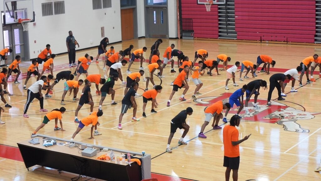 The Richmond County Sheriff's Office hosted a youth basketball camp earlier this week. Staff photo by Teon Scott