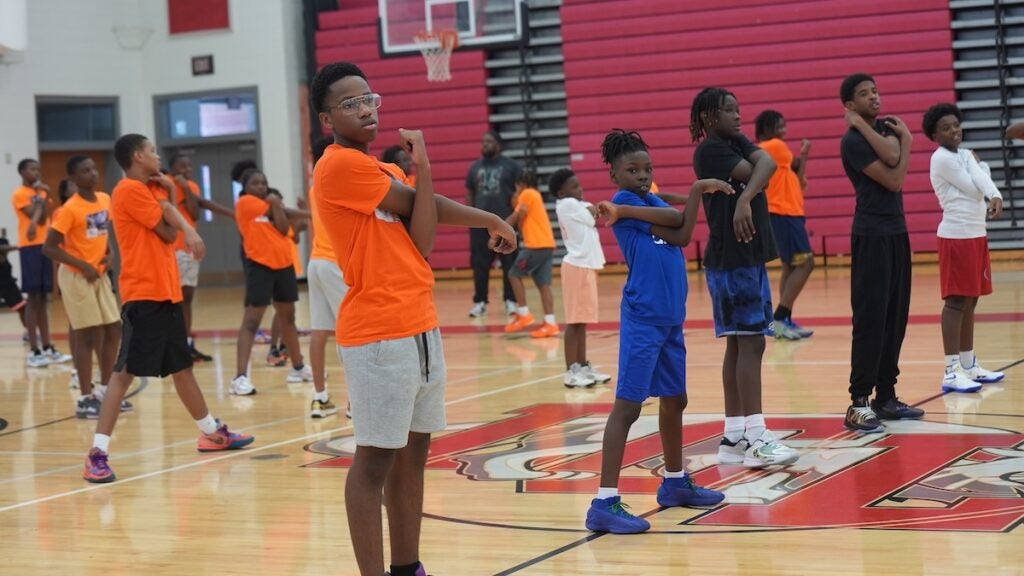 The Richmond County Sheriff's Office hosted a youth basketball camp earlier this week. Staff photo by Teon Scott