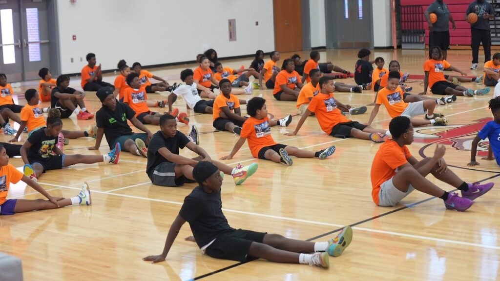 The Richmond County Sheriff's Office hosted a youth basketball camp earlier this week. Staff photo by Teon Scott