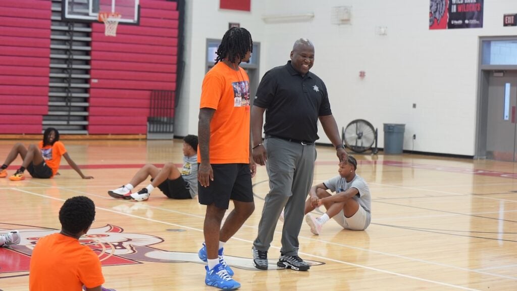 The Richmond County Sheriff's Office hosted a youth basketball camp earlier this week. Staff photo by Teon Scott