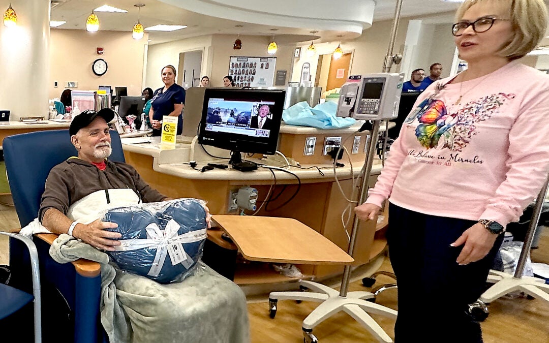 Subaru delivers blankets to Georgia Cancer Center patients