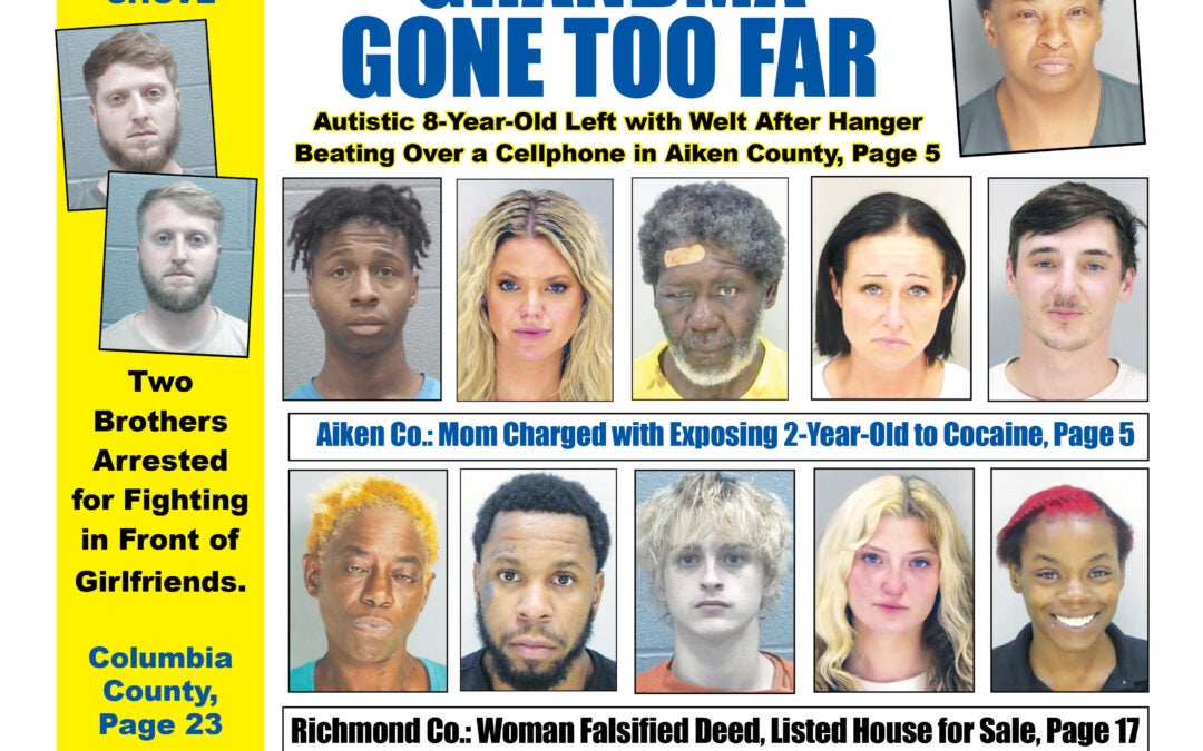 The front cover of the Jail Report for August 29th.