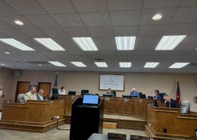 The Columbia County Board of Commissioners approved a contract with R.W. Allen Construction for the construction of the new Columbia County Performing Arts Facility Support Facility. Staff photo by Stephanie Hill