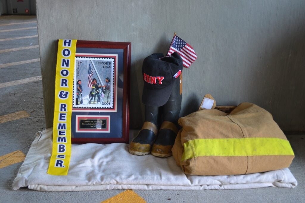 Firefighters and community members climbed 55 flights of stairs in remembrance of the 110 flights at the World Trade Center. Staff photo by Stephanie Hill