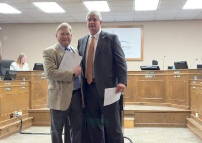 The Columbia County Board of Commissioners approved a proclamation declaring September 2025 as National Recovery Month. District 3 Commissioner Michael Carraway presented the proclamation to Judge Jim Blanchard during the meeting on Tuesday. Staff photo by Stephanie Hill