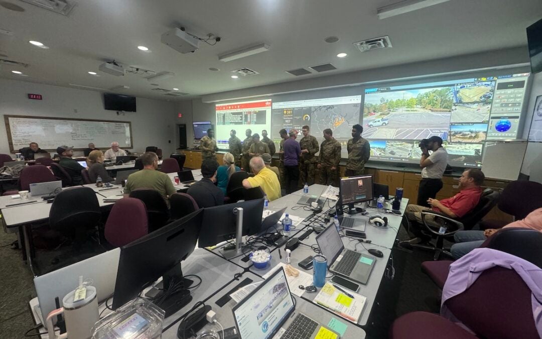 Members of the National Guard were at the Columbia County Emergency Operations Center in the aftermath of Hurricane Helene to find out how they could help. Photo courtesy Columbia County