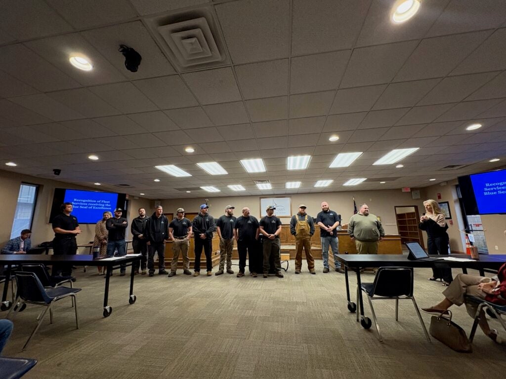 Columbia County Fleet Services was recognized for receiving the Blue Steel of Excellence Award. Staff photo by Stephanie Hill