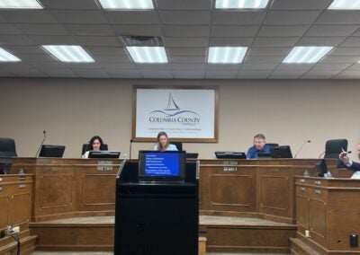 The Columbia County Management and Internal Services Committee approved moving forward with the initial appointments to the Columbia County Library System. Those appointments are: • Connie Melear – countywide (Columbia County District 1 Commissioner) • Rusty Jarrett - District 1 • District 2 vacant • Secelia Brown – District 3 • John Luton – District 4 (Community Services division director) County Manager Scott Johnson said “As you know, now that Columbia County is going to have a standalone library board, we have to appoint new members. These members will need to begin work pretty soon, working on bylaws, the guidelines that are in place, we will need to hire a new regional director, so they do have some work to do.” The District 2 seat will remain vacant until after the District 2 Board of Commissioner seat is filled following the election on Nov. 4. Karin Parham, with the Freedom to Read Coalition of Columbia County, read a statement on their thoughts on the proposed library board members. “Our organization is concerned about the direction of the new Columbia County Library System,’ Parham said. “When county administration, through the Community Services division director, continues to manage library services operation while also placing that same position on the board that hires and oversees the library director, it creates a built-in conflict of interest. So even if direct supervision of staff changes, real control still rests with the county manager and the commission through the administrative link. That means the library’s independence only exists on paper and not in practice. So, we urge the county to establish a structure that keeps library government separate from county administration and political influence.” District 1 Commissioner Connie Melear said she wanted to be on the board to help guide it. “We felt like we needed somebody on the commission on there to help guide it and I’m looking forward to being a part of it. I haven’t participated much in the library aspect before and now this is my opportunity.” The committee approved moving the members to the full Board of Commissioners. Aa resolution to establish the Columbia County library fees fund was also discussed. “Historically, the Library Advisory Board had a fund that money would go into for late fees and other fees, with the sale of books and those sort of things. It’s grown into a pretty sizeable amount of money, so with the Library Advisory Board no longer in place, it’s incumbent upon the county now to establish a fund for that. Due to our fiduciary responsibility, I would ask that we would use this resolution to establish a special revenue fund that way those funds could continue to be earmarked for library operations and use.” The committee also approved moving forward with this resolution. The next Columbia County Board of Commissioners meeting is Tuesday, Oct. 28 at 6 p.m. in the auditorium at the Evans Government Center Complex.