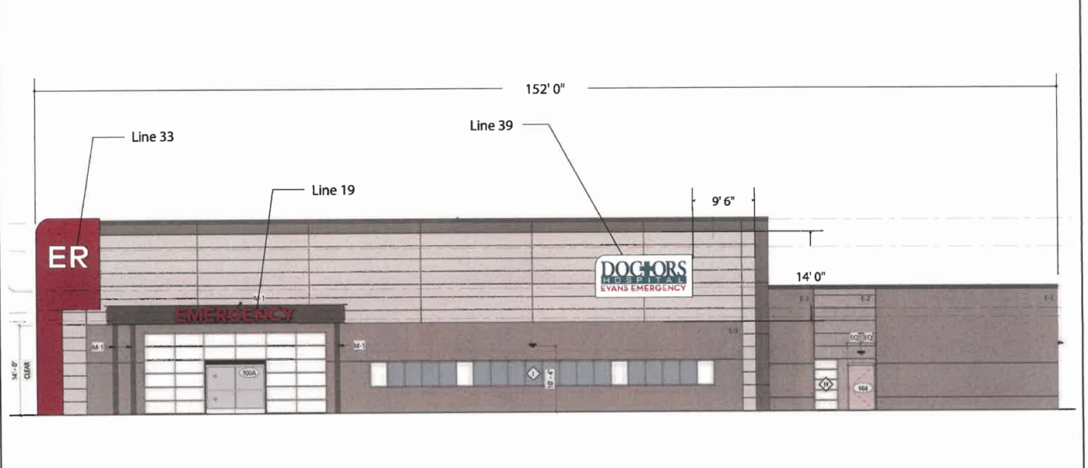 Doctors Hospital is request a variance for a sign for the new, freestanding ER in Columbia County.