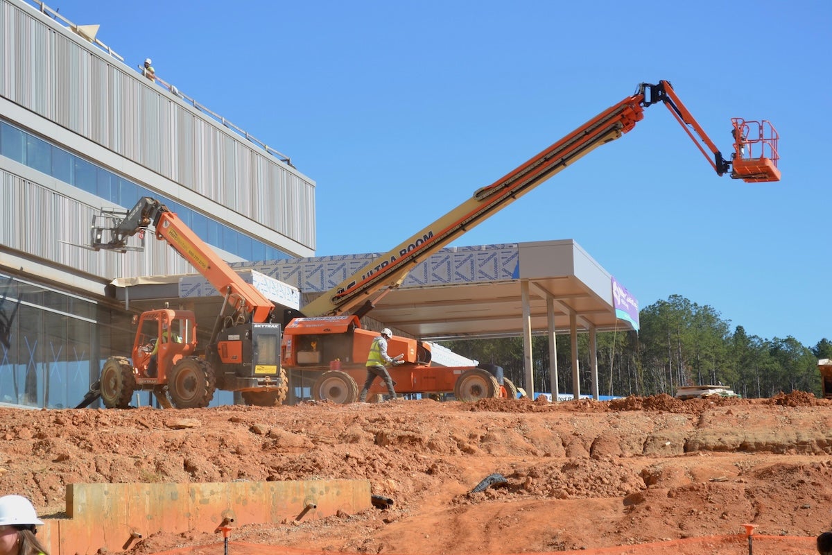 Construction continues on the Wellstar Hospital in Columbia County. The hospital is expected to open in 2026. Staff photo by Stephanie Hill