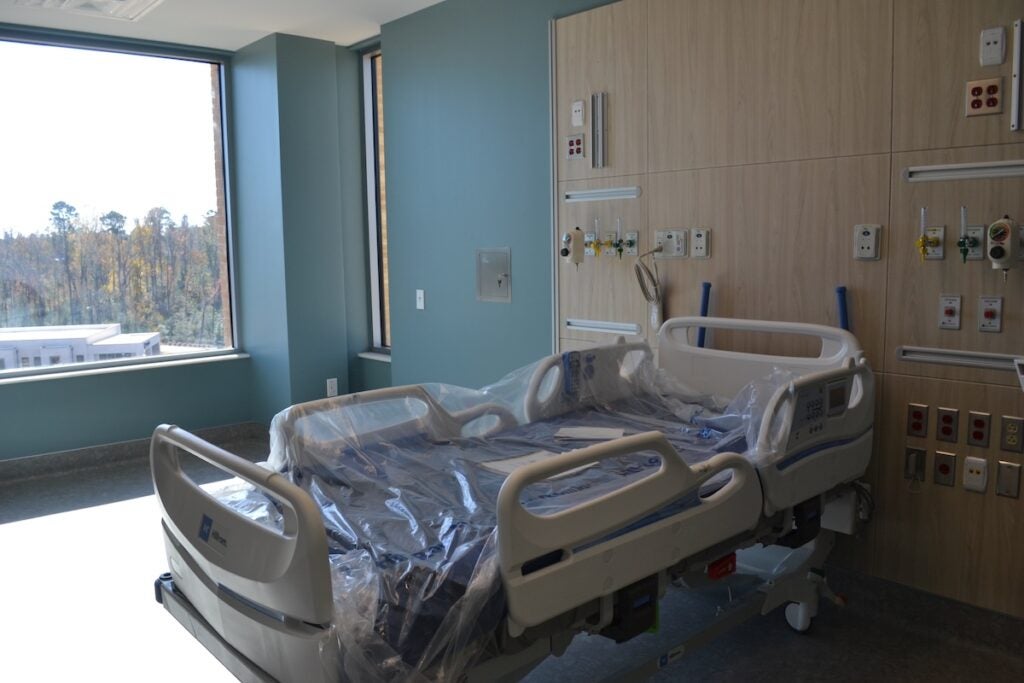 One of the patient rooms in the new Wellstar Hospital in Columbia County. Staff photo by Stephanie Hill