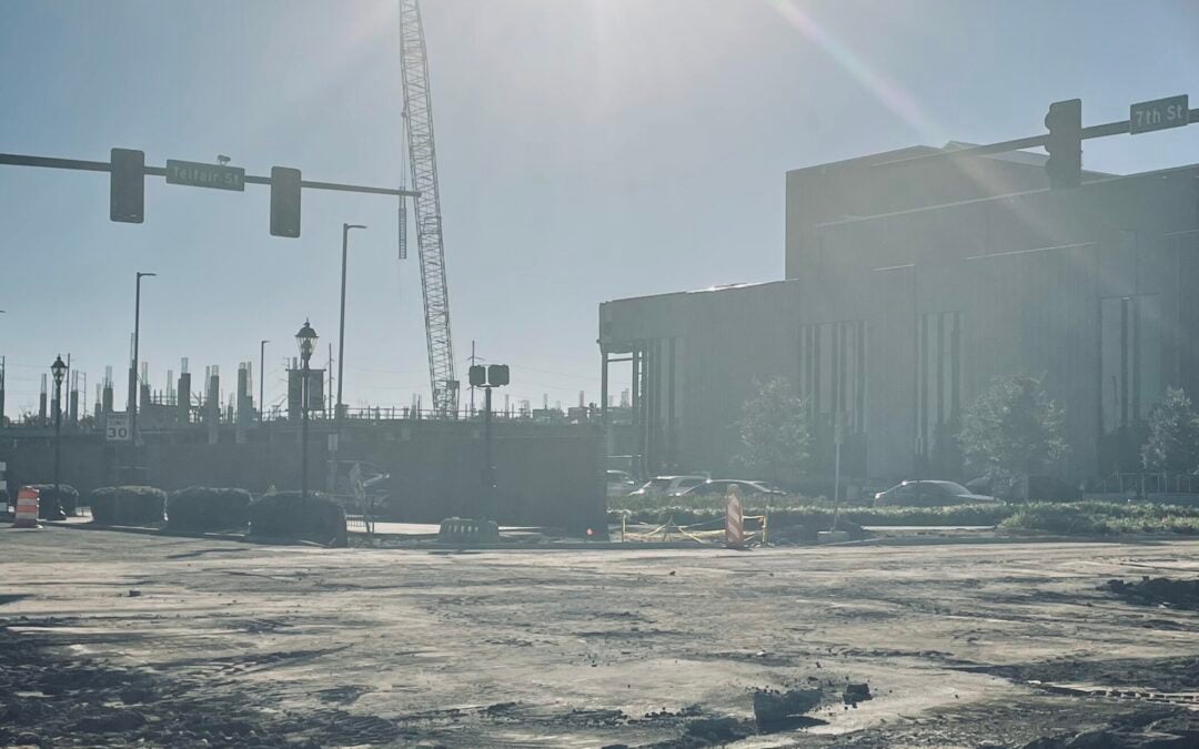 Photo of the New Augusta Arena that is currently under construction. Staff photo by Skyler Andrews