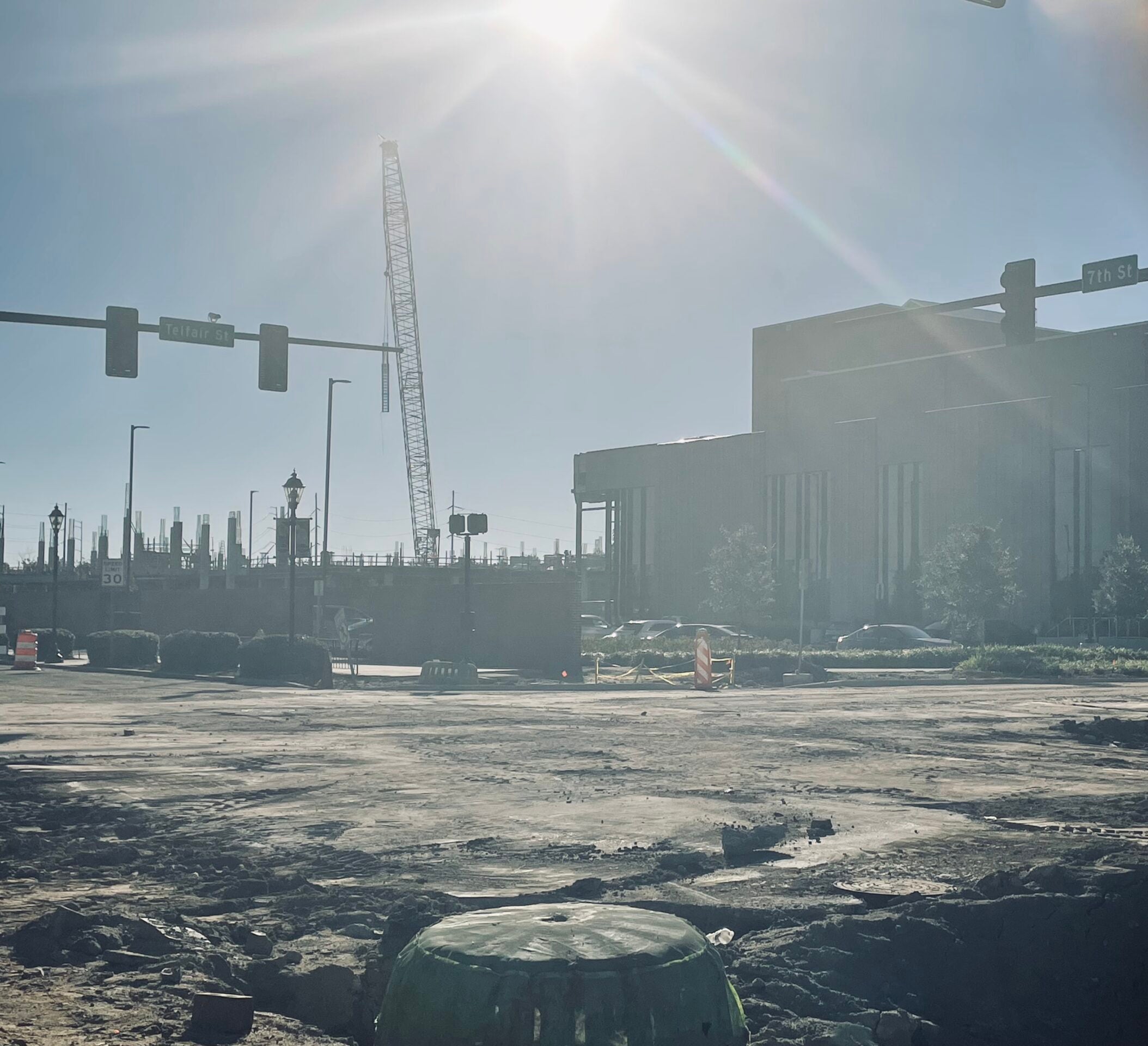 Photo of the New Augusta Arena that is currently under construction. Staff photo by Skyler Andrews