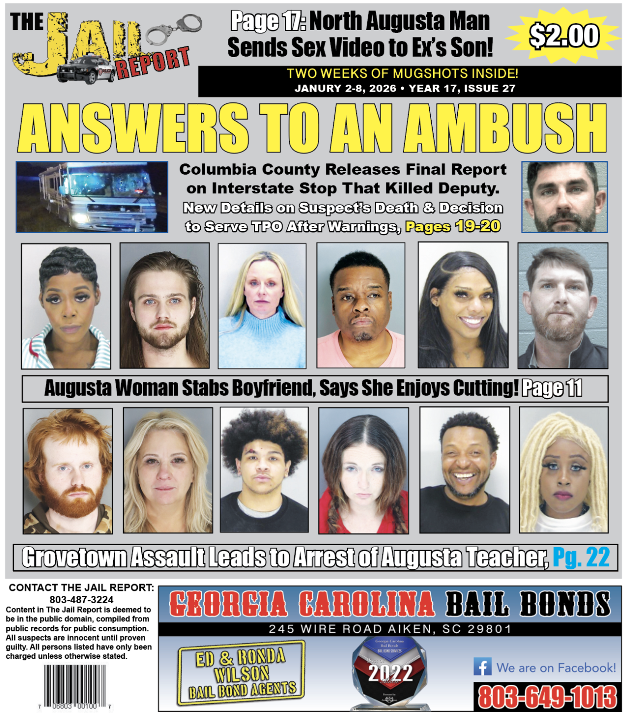 Jail Report: January 2nd - The Augusta Press