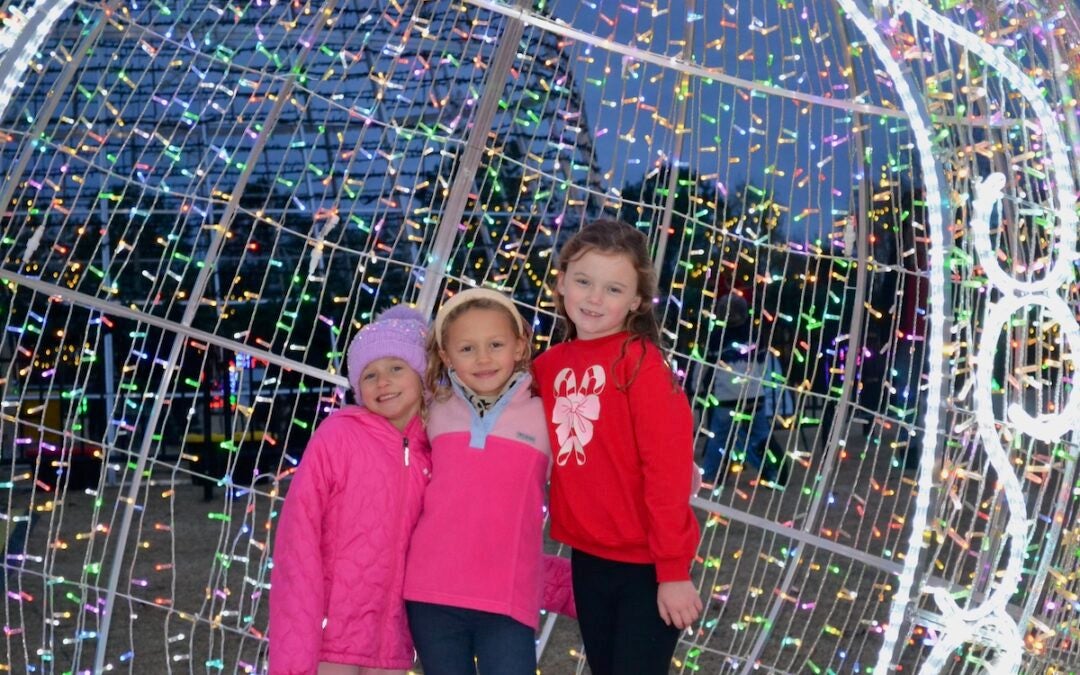 Kelsey Dorner, Addie Dorner and Lainey Dorner were all smiles posing for photos at the Columbia County Christmas tree lighting on Thursday, Dec. 4. Staff photo by Stephanie Hill