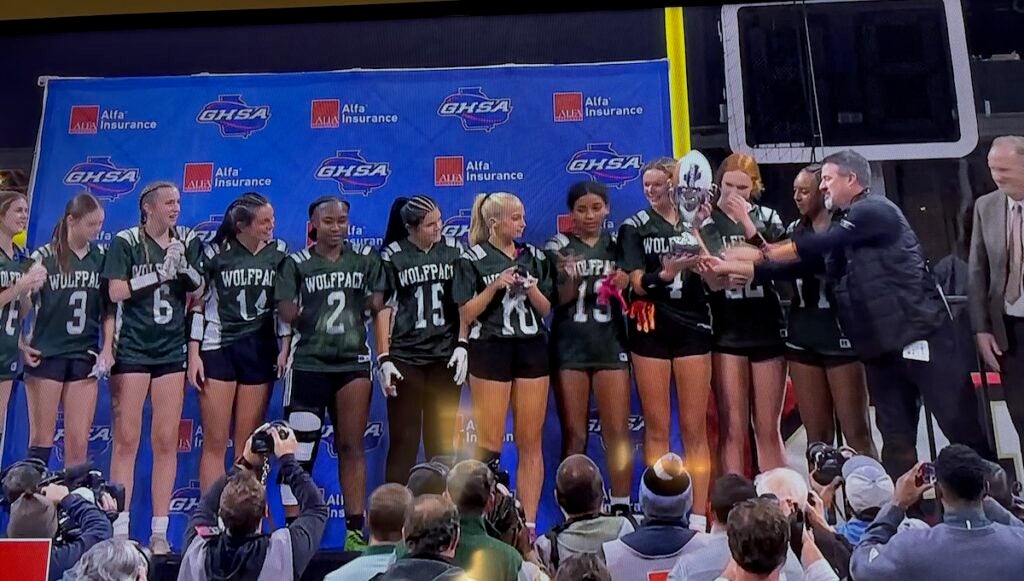 The Greenbrier girls flag football team are the state champions for the third year in a row.